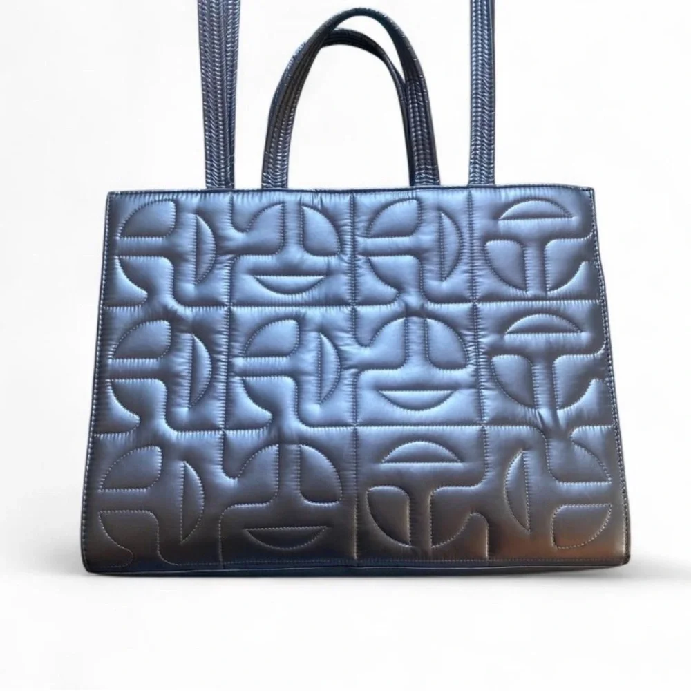 Telfar x Moose Knuckle Silver Medium Shopper Tote Bag - Picture 2 of 8